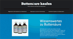 Desktop Screenshot of buttersaeure-kaufen.info